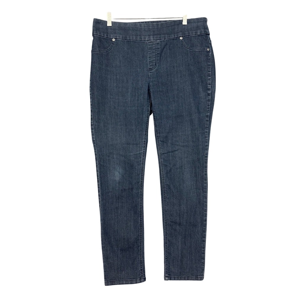 Chicos Jeans 1.5 Womens 10 Blue So Slimming Jeggings Denim Pull On‎ Stretch Slim